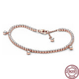 925 Silver Ginkgo Blobs Stars Snowflake Logo Bracelet