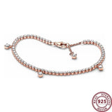 925 Silver Ginkgo Blobs Stars Snowflake Women's Logo Bracelet