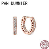 925 Silver Zircon Pan Earrings Wedding Jewelry