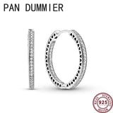 925 Silver Zircon Pan Earrings Wedding Jewelry