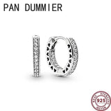 925 Silver Zircon Pan Earrings Wedding Jewelry