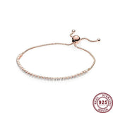 925 Silver Rainbow Shining Colorful Women's Bracelet