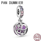 925 Silver Forever Love Heart Balloon Beads for Women's Bracelets