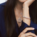 925 Silver Logo T-shaped O-shaped Classic Women's Bracelet