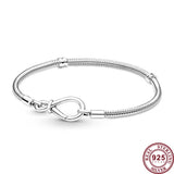 925 Silver Logo T-shaped O-shaped Classic Women's Bracelet
