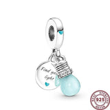 925 Silver Motorcycle Heart Pendant for Women