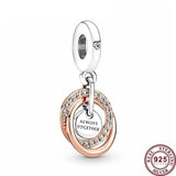 925 Silver Motorcycle Love Heart Bulb Pendant for Women Bracelet Charm