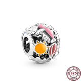 925 Silver Ocean Octopus Sea Turtle Beads Bracelet Charm Jewelry