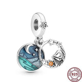 925 Silver Ocean Octopus Sea Turtle Beads Bracelet Charm Jewelry