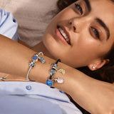 925 Silver Ocean Octopus Sea Turtle Beads Bracelet Charm Jewelry
