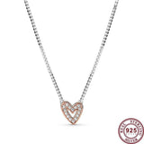 925 Silver Angel Eternal Love Necklace Women's Wedding Charm Jewelry