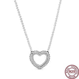 925 Silver Angel Eternal Love Necklace Women's Wedding Charm Jewelry