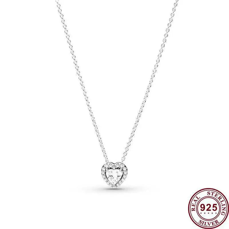 925 Silver Angel Eternal Love Necklace Women's Wedding Charm Jewelry