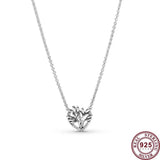 925 Silver Angel Eternal Love Necklace Women's Wedding Charm Jewelry