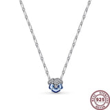 925 Silver Angel Eternal Love Necklace Women's Wedding Charm Jewelry