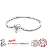 925 Silver Star & Heart Women's Bracelet High Charm Jewelry