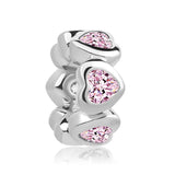 925 Silver Pink Charm Typewriter Roller Skates Pendant Bracelet Women Jewelry