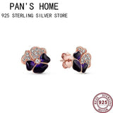 925 Silver Eternal Love Butterfly Earrings Wedding Charm