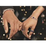 925 Silver Love Shining Stars Zircon Pan Ring Wedding Gift