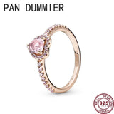 925 Silver Love Stars Zircon Pan Ring Wedding Gift