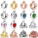 925 Silver Crown Carriage Beads for Bracelet DIY Jewelry