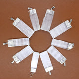 Men's Stone Rectangle Gypsum Ore Pendant Necklace