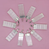 Men's Stone Rectangle Gypsum Ore Pendant Necklace