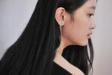 925 Silver Crystal Bow Earrings for Women Girls Gift