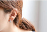 925 Silver Crown Crystal Earrings for Women, Gift Jewelry