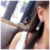 925 Silver Crystal Earrings for Women Girls Gift Statement Jewelry