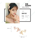925 Silver Crystal Flower Earrings Women Girls Gift Jewelry