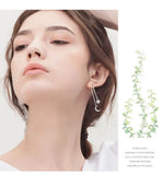 925 Silver Crystal Moon Earrings Women Girls Gift Jewelry