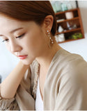 925 Silver Crystal Waves Earrings - Women's Statement Jewelry