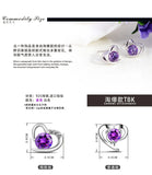 925 Silver Heart Earrings Women Girls Gift Jewelry
