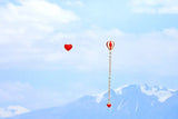 925 Silver Heart-shaped Balloon Earrings for Women Girls Gift