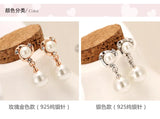 925 Silver Shell Pearl Earrings for Women Girls Gift
