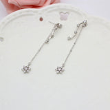 925 Silver Snow Earrings for Women Girls Gift Jewelry