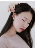 925 Silver Square Earrings for Women Girls - Statement Jewelry