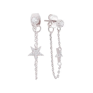 925 Sterling Silver Star Earrings For Women Girls Gift Statement Jewelry