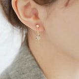 925 Sterling Silver Star Earrings For Women Girls Gift Statement Jewelry
