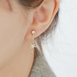 925 Sterling Silver Star Earrings For Women Girls Gift Statement Jewelry