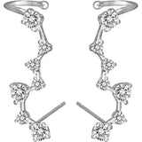 925 Silver Star Zircon Earrings for Women Gift