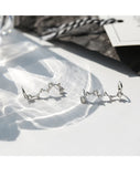 925 Silver Star Zircon Earrings for Women Gift