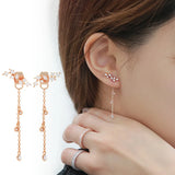 925 Silver Leaves Earrings for Women Gift Statement Jewelry