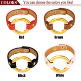 Stylish Leather Chain Bracelet for Women with O Shape Charm, 1.5CM Width