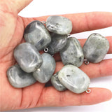 Labradorite Irregular Pendants Charms for DIY Jewelry Making