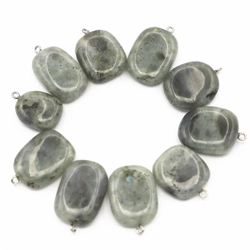 Labradorite Irregular Pendants Charms for DIY Jewelry Making