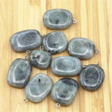 Labradorite Irregular Pendants Charms for DIY Jewelry Making
