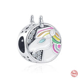 s925 Sterling Silver Unicorn Charm Bead for Bracelet DIY Pendant