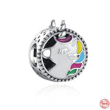 s925 Sterling Silver Unicorn Charm Bead for Bracelet DIY Pendant